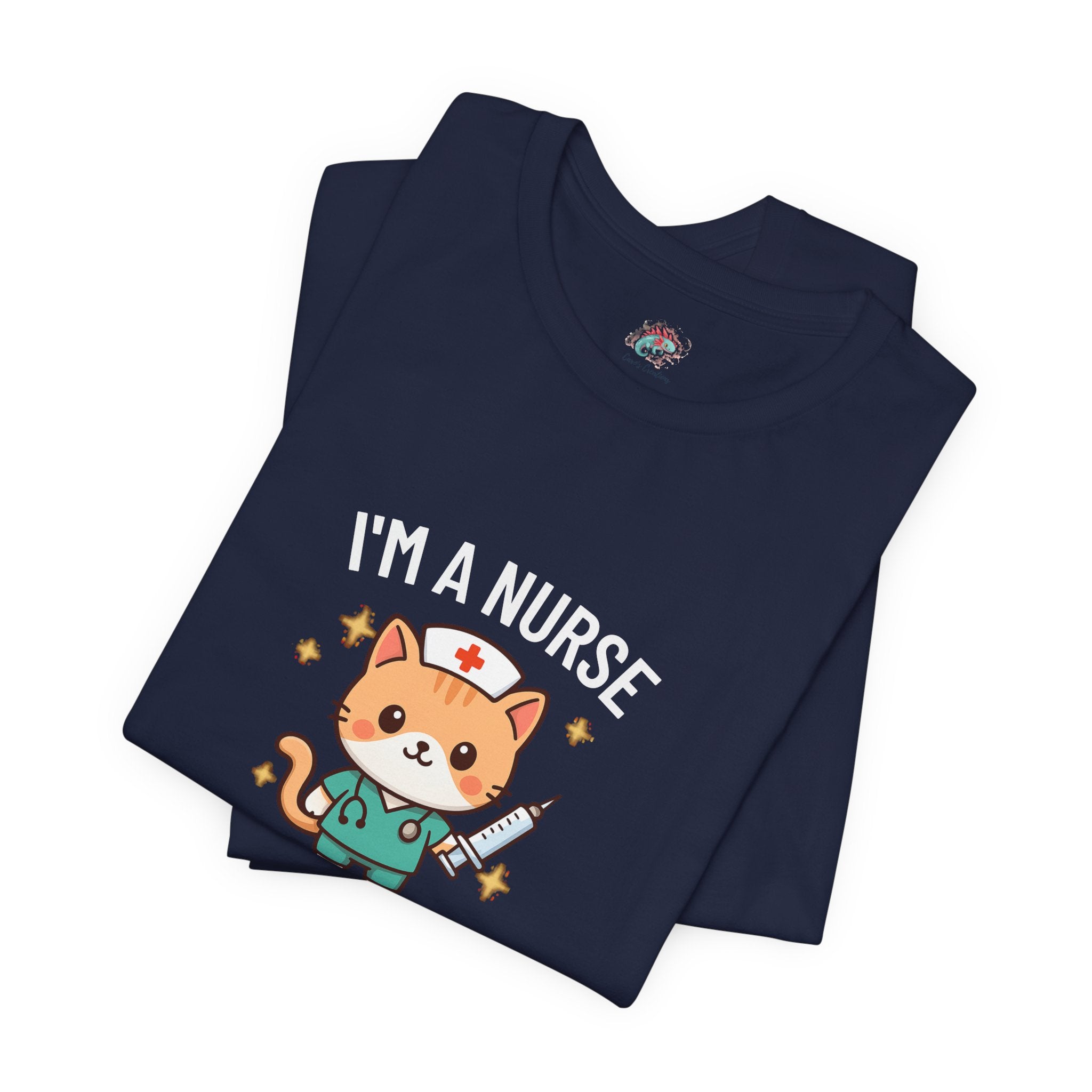 Nurse Cat T-Shirt — "I’m a Nurse, My Coffee Is Stronger Than Your Attitude" Cute Nurse Gift