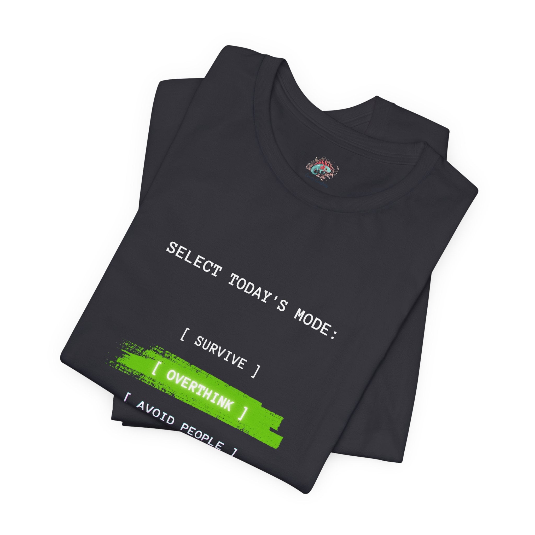 Overtime I Try Again Tomorrow tee | Minimal glitch text shirt