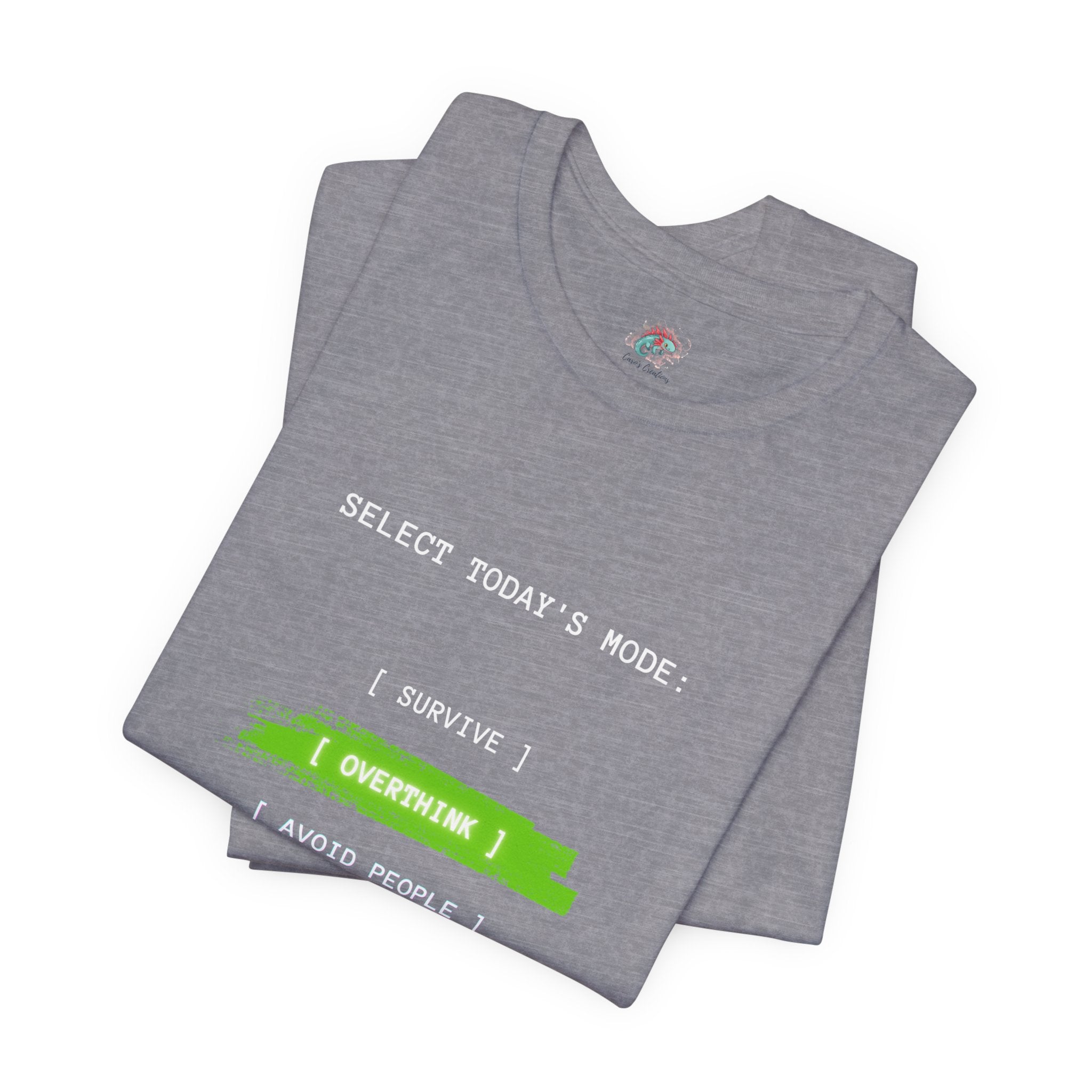 Overtime I Try Again Tomorrow tee | Minimal glitch text shirt