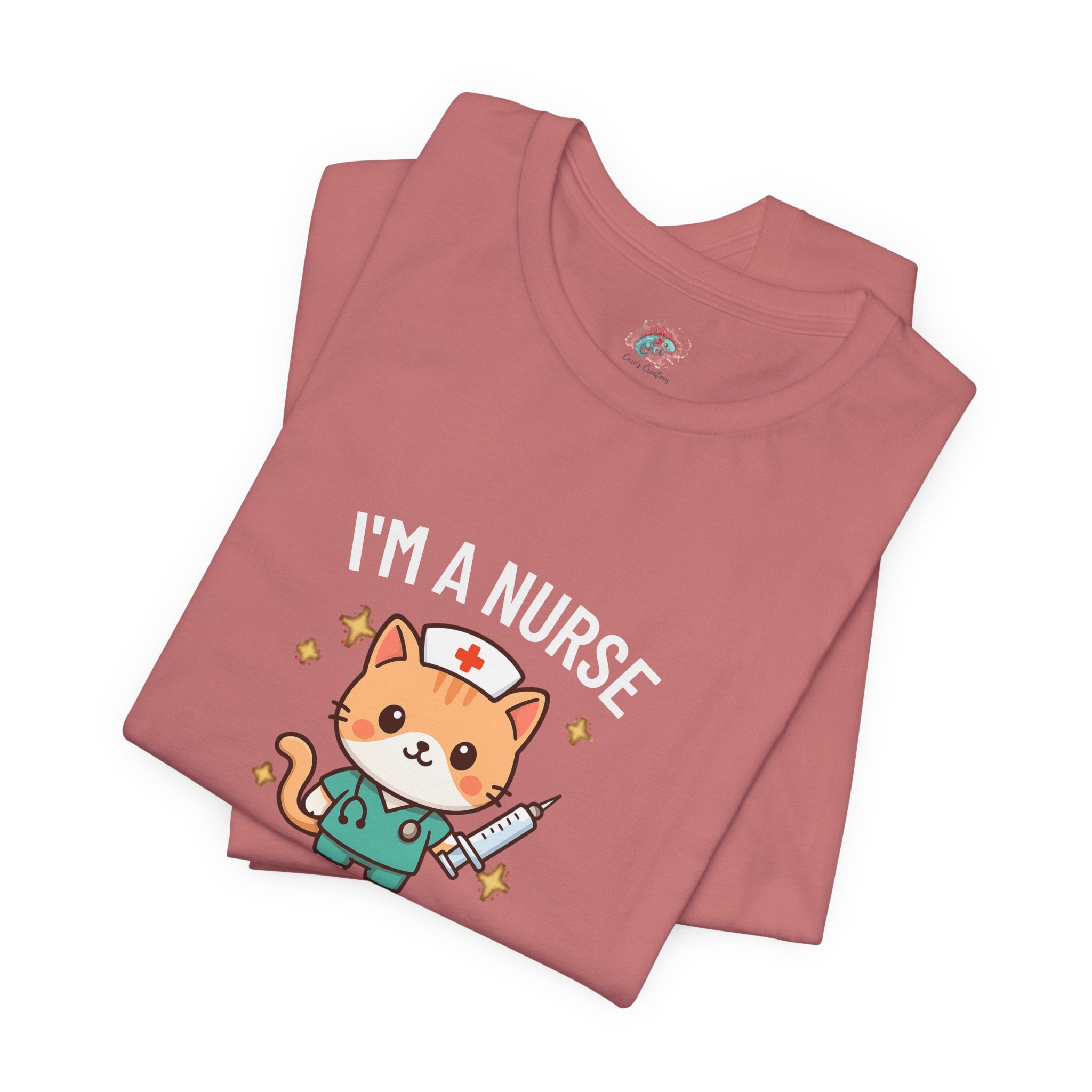 Nurse Cat T-Shirt — "I’m a Nurse, My Coffee Is Stronger Than Your Attitude" Cute Nurse Gift