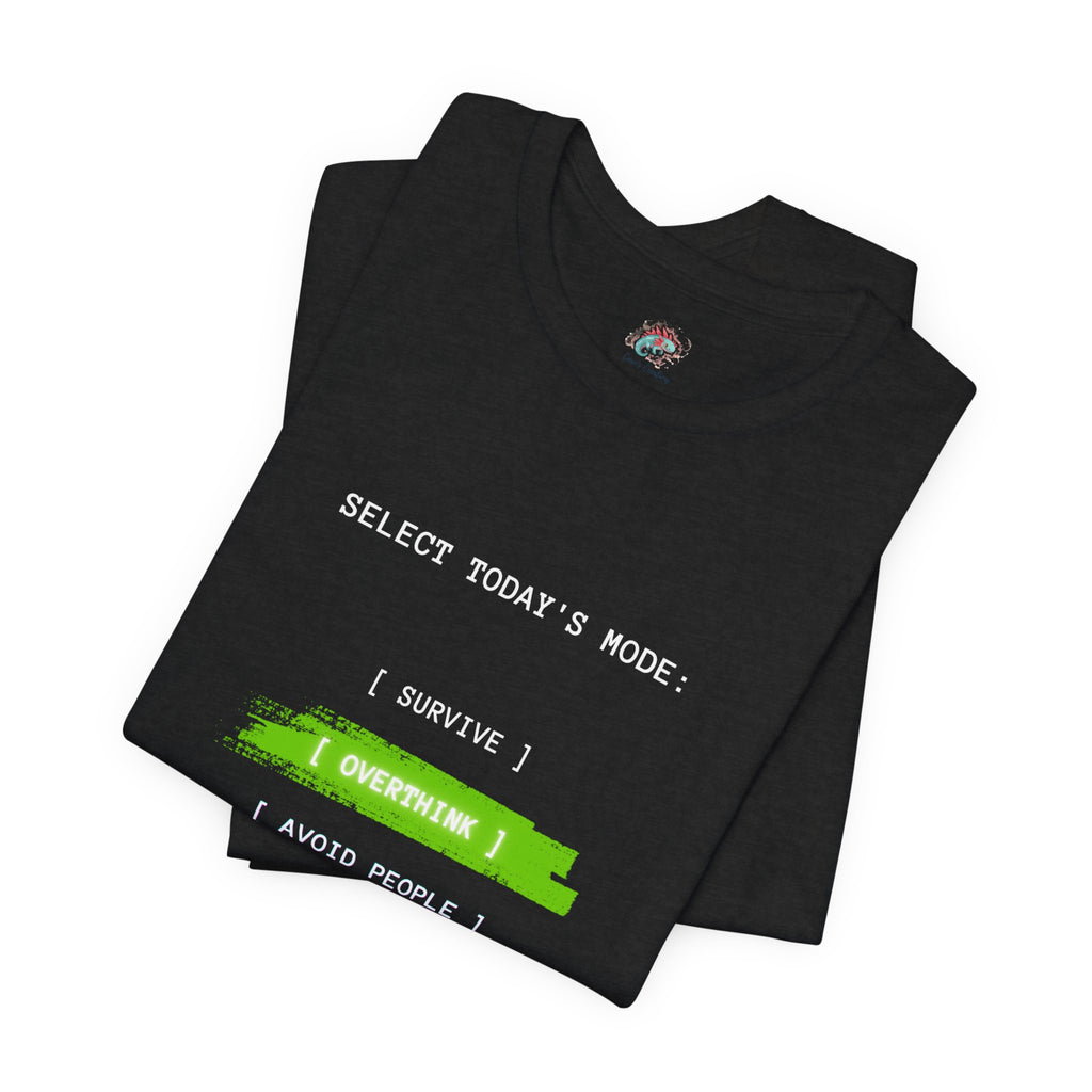Overtime I Try Again Tomorrow tee | Minimal glitch text shirt