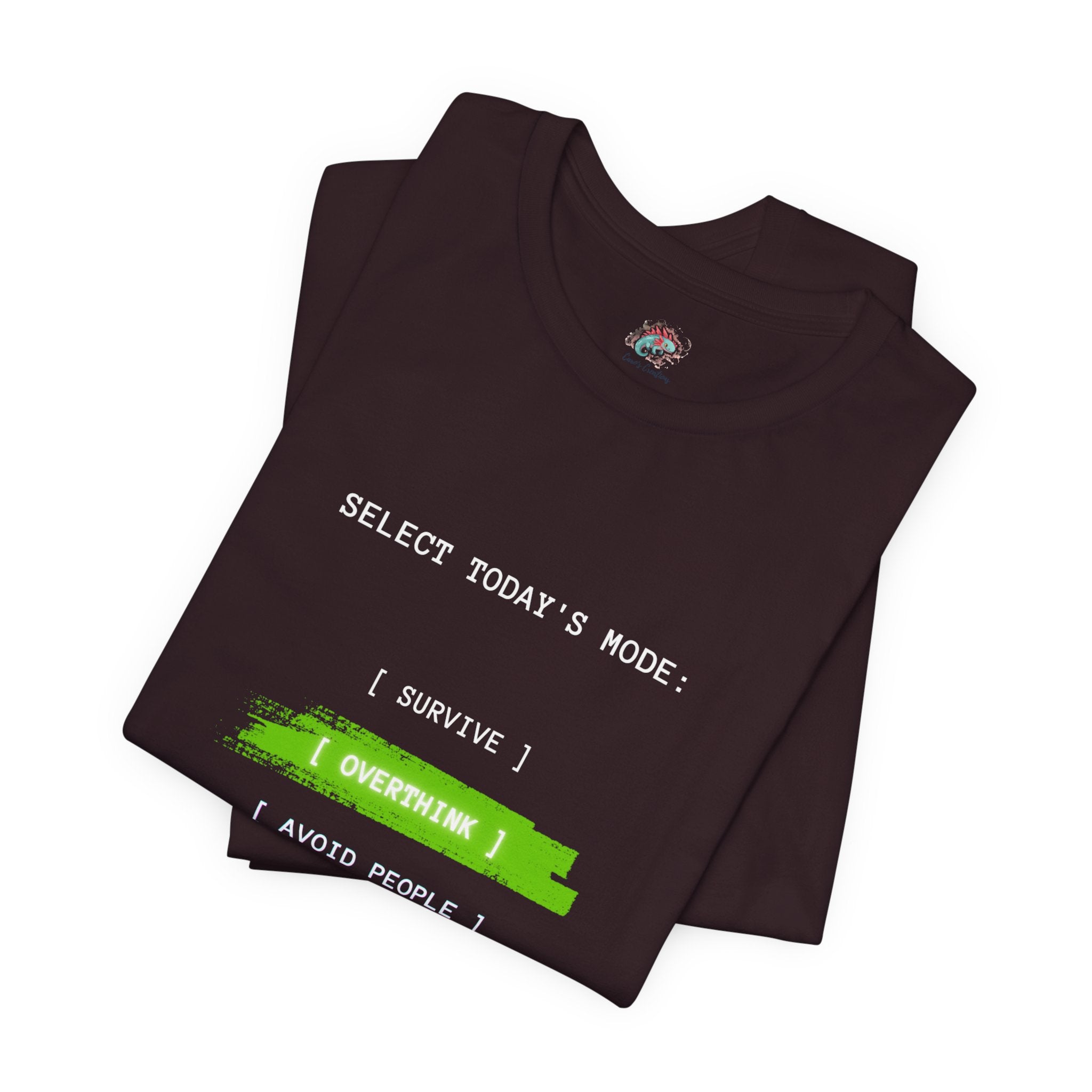 Overtime I Try Again Tomorrow tee | Minimal glitch text shirt