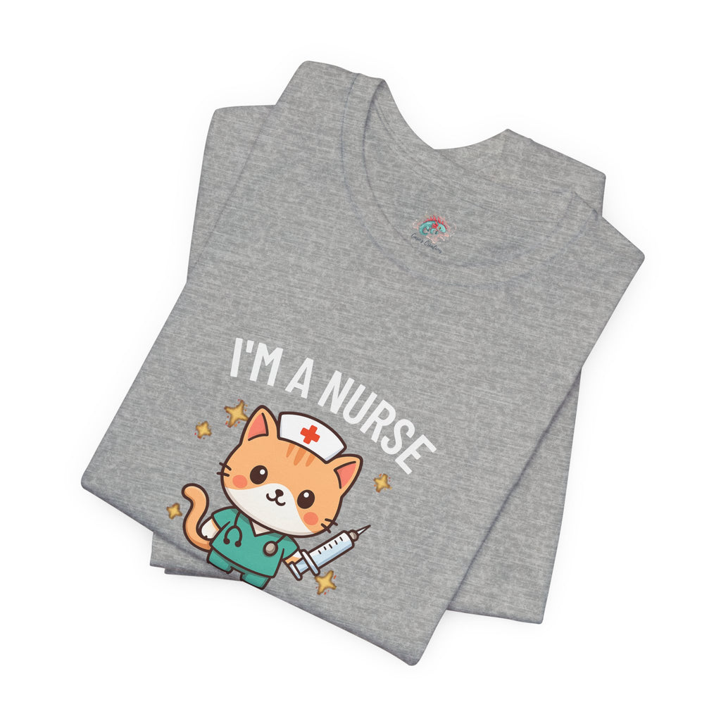 Nurse Cat T-Shirt — "I’m a Nurse, My Coffee Is Stronger Than Your Attitude" Cute Nurse Gift