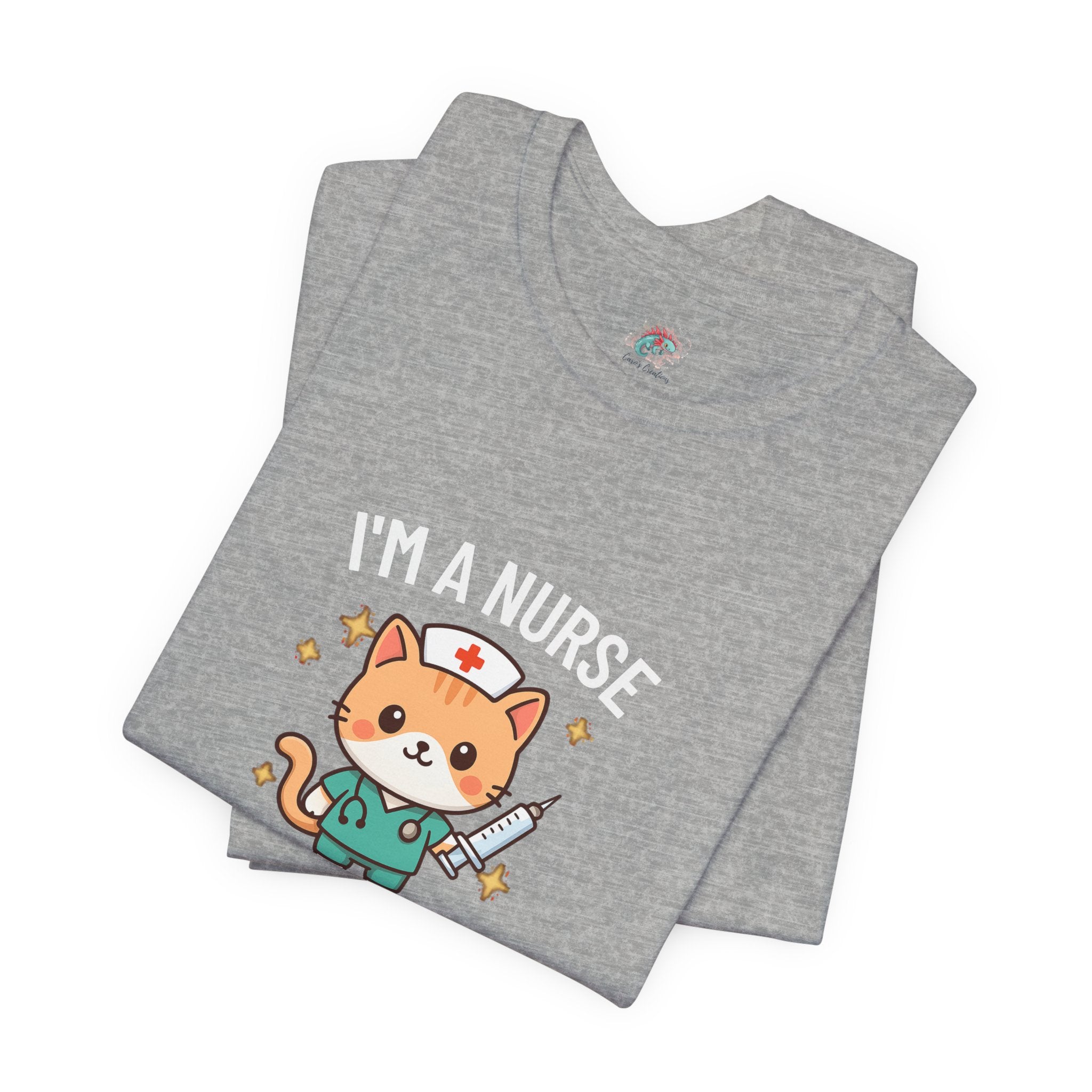 Nurse Cat T-Shirt — "I’m a Nurse, My Coffee Is Stronger Than Your Attitude" Cute Nurse Gift