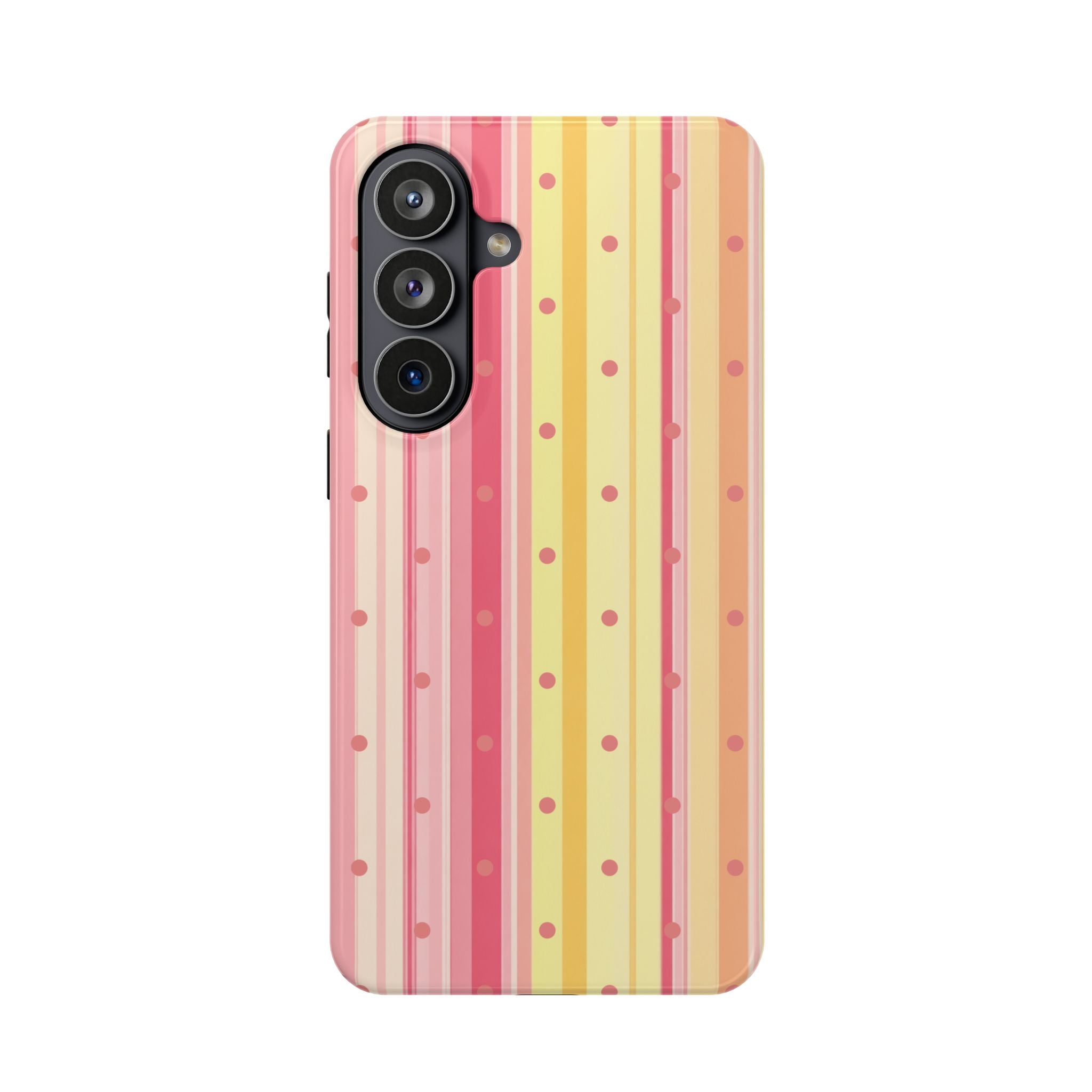 Colorful Pastel Stripe & Dot Magnetic Phone Case — Impact-Resistant