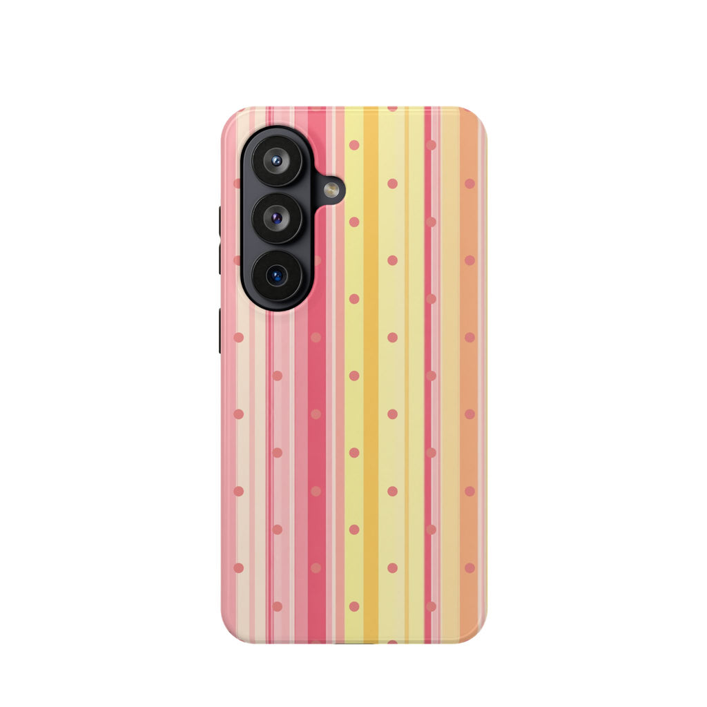 Colorful Pastel Stripe & Dot Magnetic Phone Case — Impact-Resistant