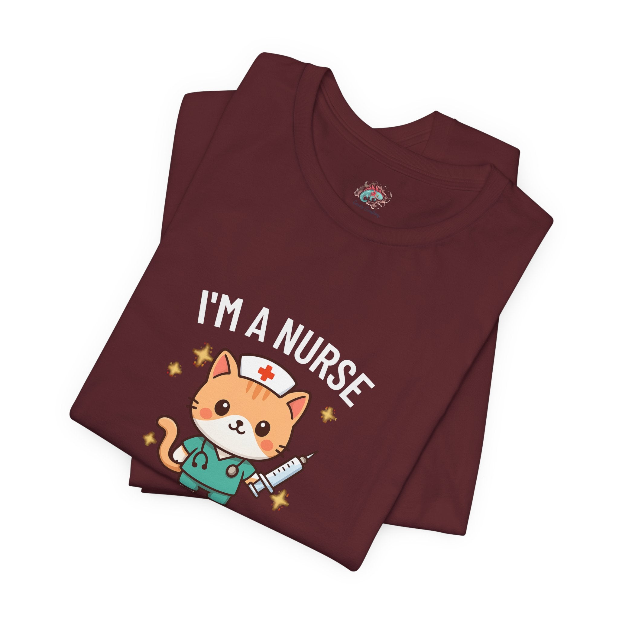 Nurse Cat T-Shirt — "I’m a Nurse, My Coffee Is Stronger Than Your Attitude" Cute Nurse Gift