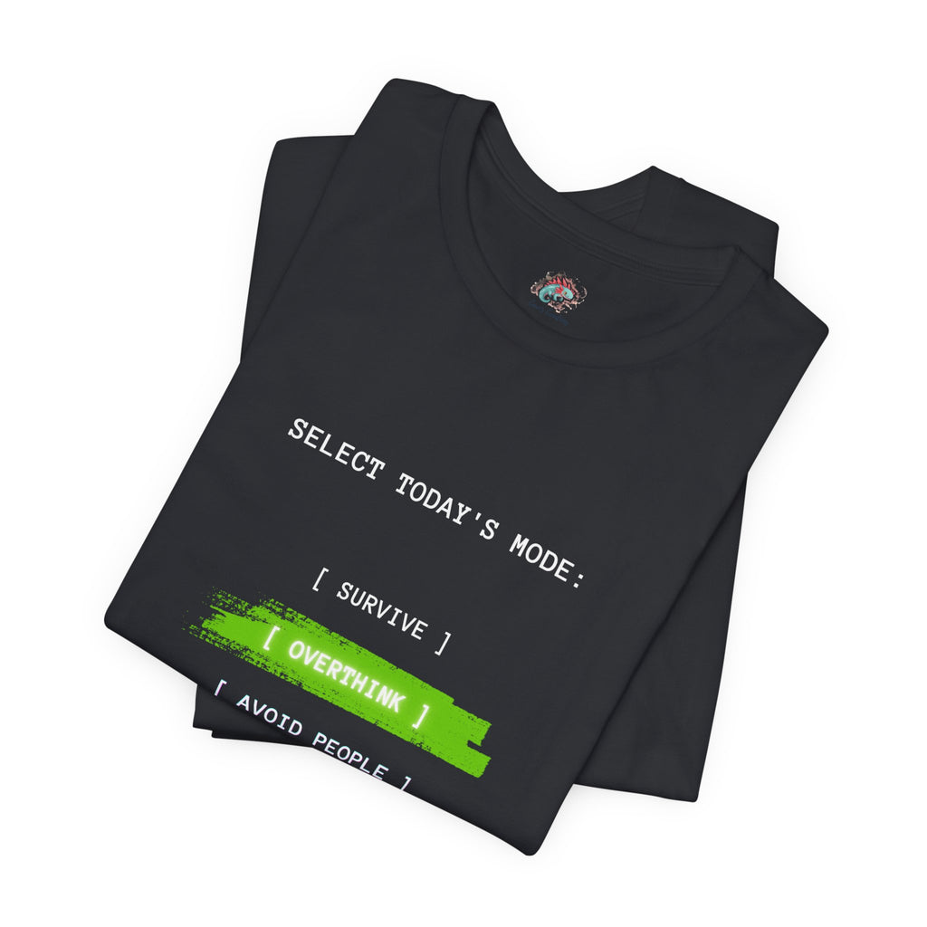 Overtime I Try Again Tomorrow tee | Minimal glitch text shirt