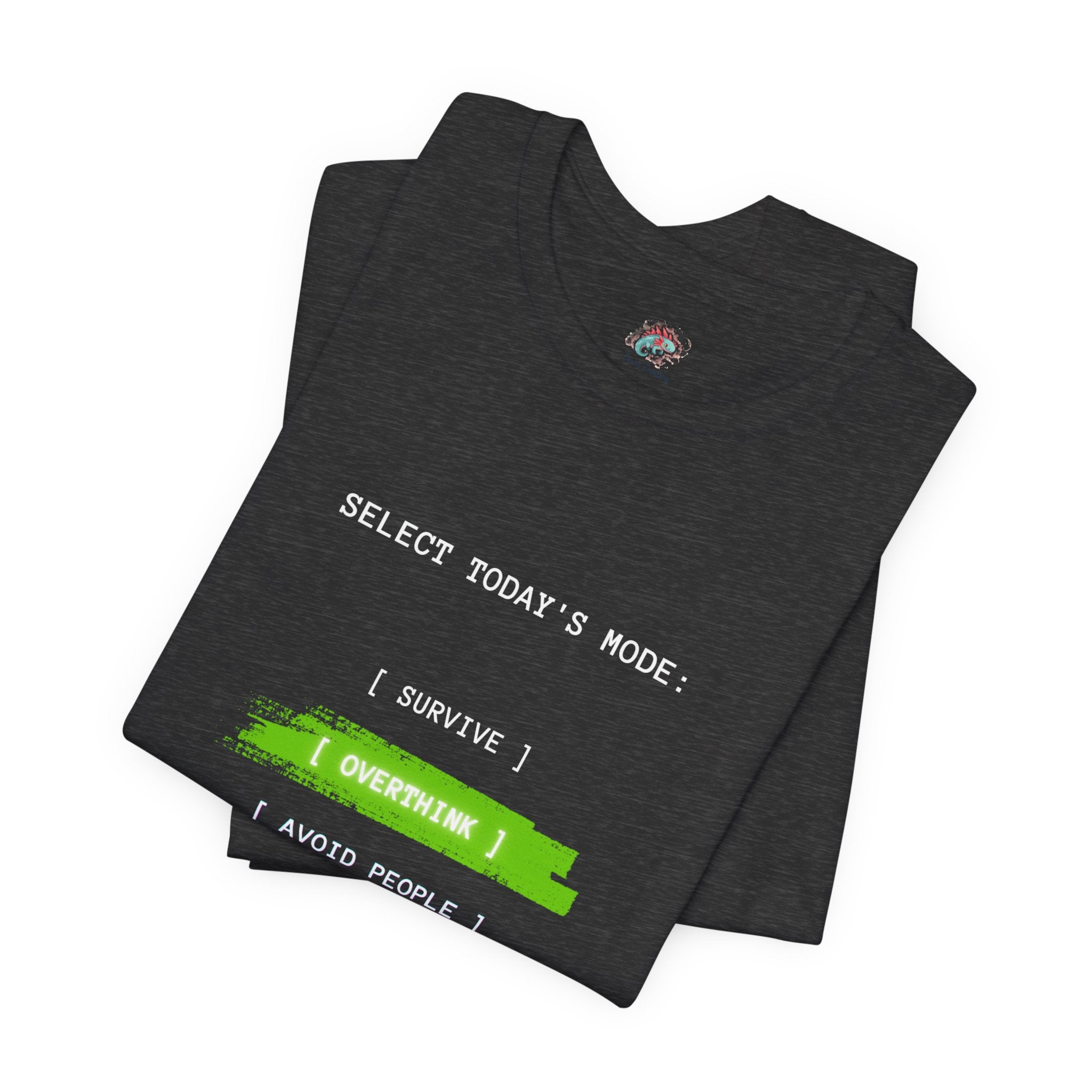 Overtime I Try Again Tomorrow tee | Minimal glitch text shirt