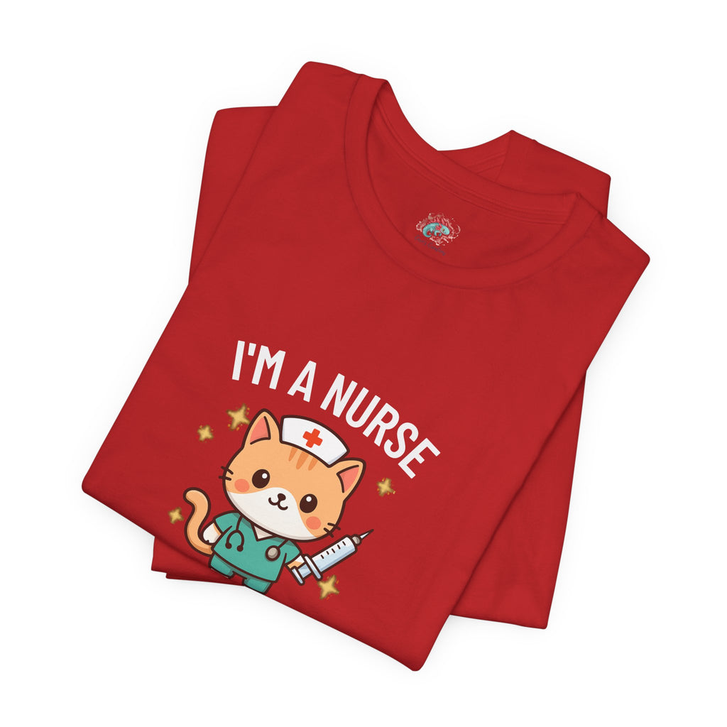 Nurse Cat T-Shirt — "I’m a Nurse, My Coffee Is Stronger Than Your Attitude" Cute Nurse Gift